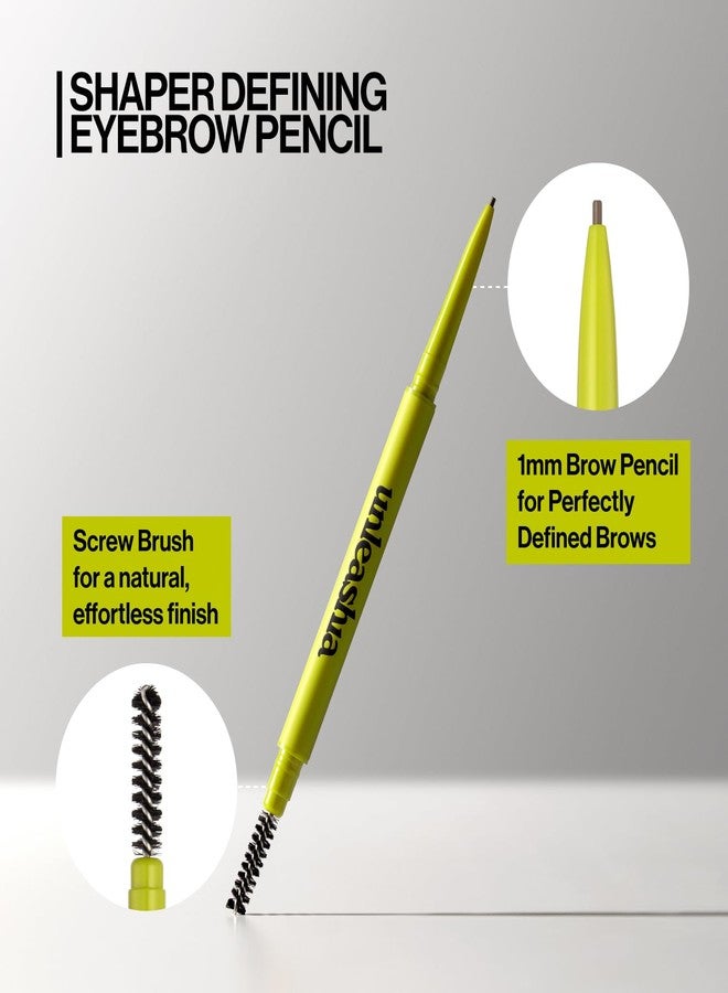 انليشا [Unleashia] قلم تحديد الحواجب Shaper Defining Eyebrow Fixer & Pencil (قلم رقم 2، بني كرافت) - Image 5